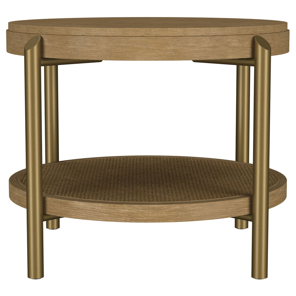 Arini 2-piece Round Coffee and End Table Set Sand Wash