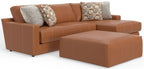 Minori - Italian Leather Sofa / Chaise And Cocktail Ottoman