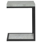 Beck Engineered Wood C-Shape Sofa Side Table Cement