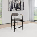 Tina Fabric Upholstered Counter Chair Dark Grey (Set of 2)