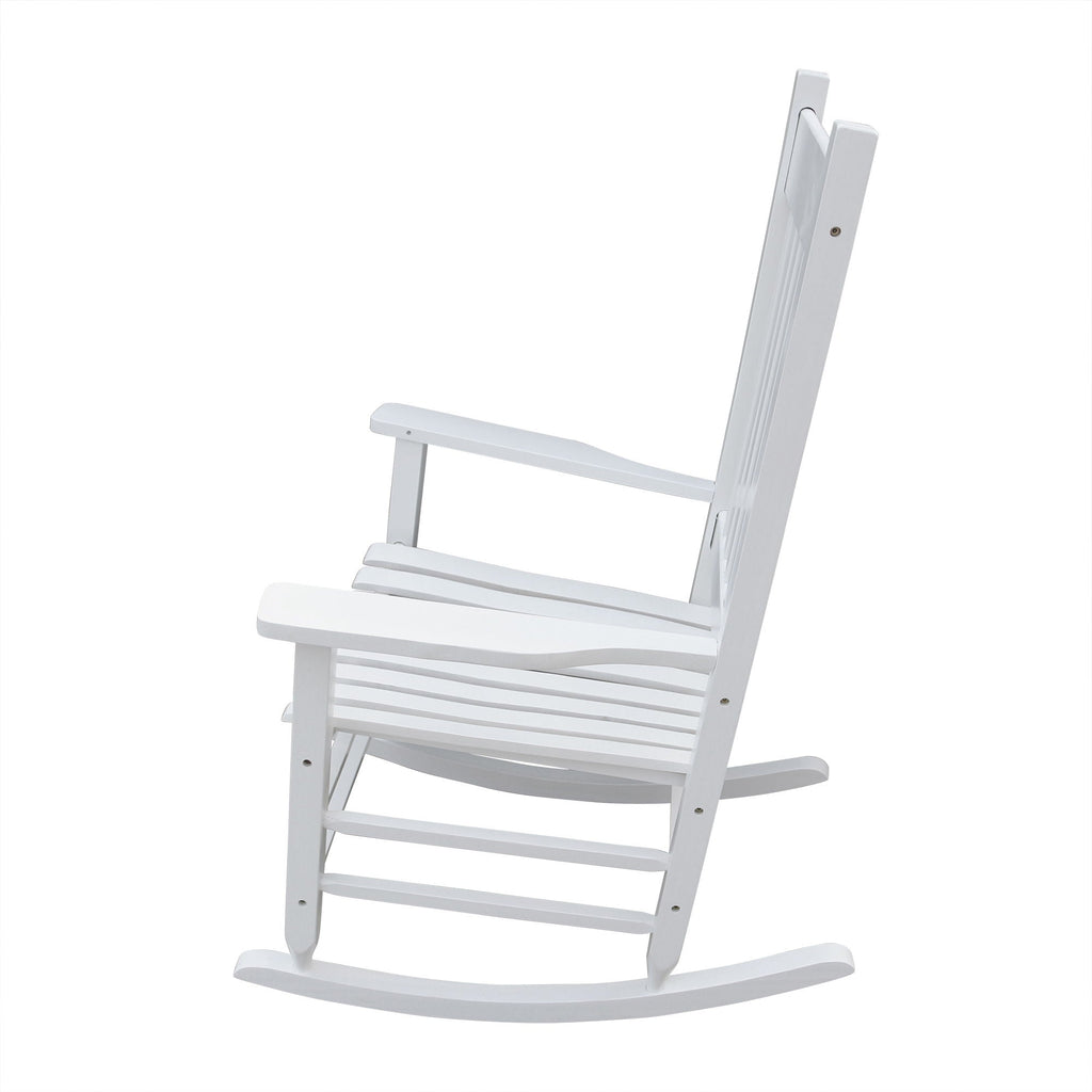 Classic Wooden Porch Rocker Chair Populus Wood Comfortable Design