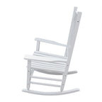 Classic Wooden Porch Rocker Chair Populus Wood Comfortable Design