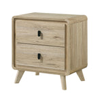 Nightstand & 2 Drawers - Beige