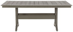 Visola - RECT Dining Table w/Umb OPT - Gray