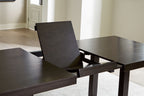 Neymorton - Rectangular Dining Room Butterfly Extension Table - Dark Grayish Brown