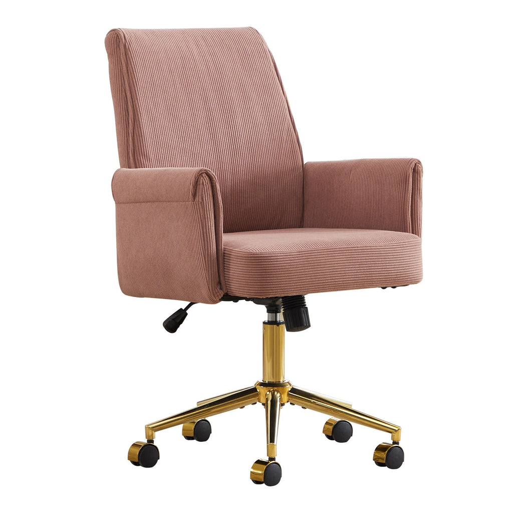 Ergonomic Mid-Back Office Chair With Striped Fabric