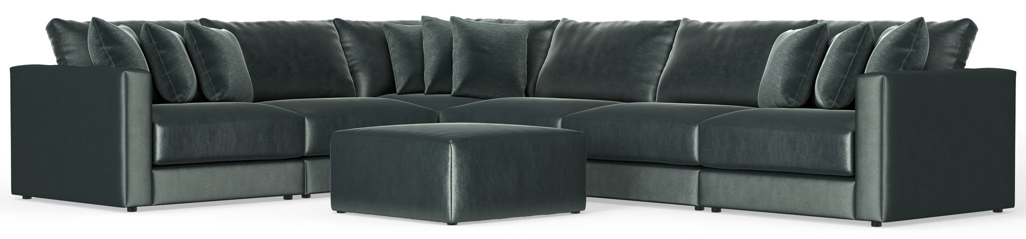 Remington - Modular Sofa And Cocktail Ottoman - Pine