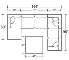 Harper - Sectional With Cocktail Ottoman