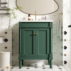 Bathroom Vanity With Top Sink, 2 Tier Storage Cabinet