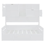 Daybed With All-In-One Cabinet And Shelf