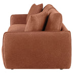 Elysia Chenille Upholstered Modular Lounge Loveseat Coral