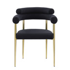 Dining Chairs (Set of 2), Mid-Century Modern Dining Chairs, Kitchen Dining Room Chairs, Round Boucle Backrest Sherpa Dining Chair With Brushed Metal Legs