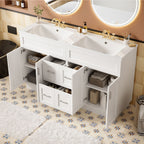 Bathroom Vanity With 2 Doors, 2 Drawers, Adjustable Shelf, Hidden Slides & Soft Close Hinges