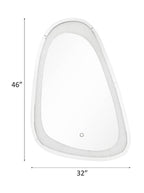 Noralie - 46" Accent Mirror With LED - Mirrored & Faux Diamonds