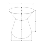 Drum Accent Side Table, Contemporary & Modern Elegant Design