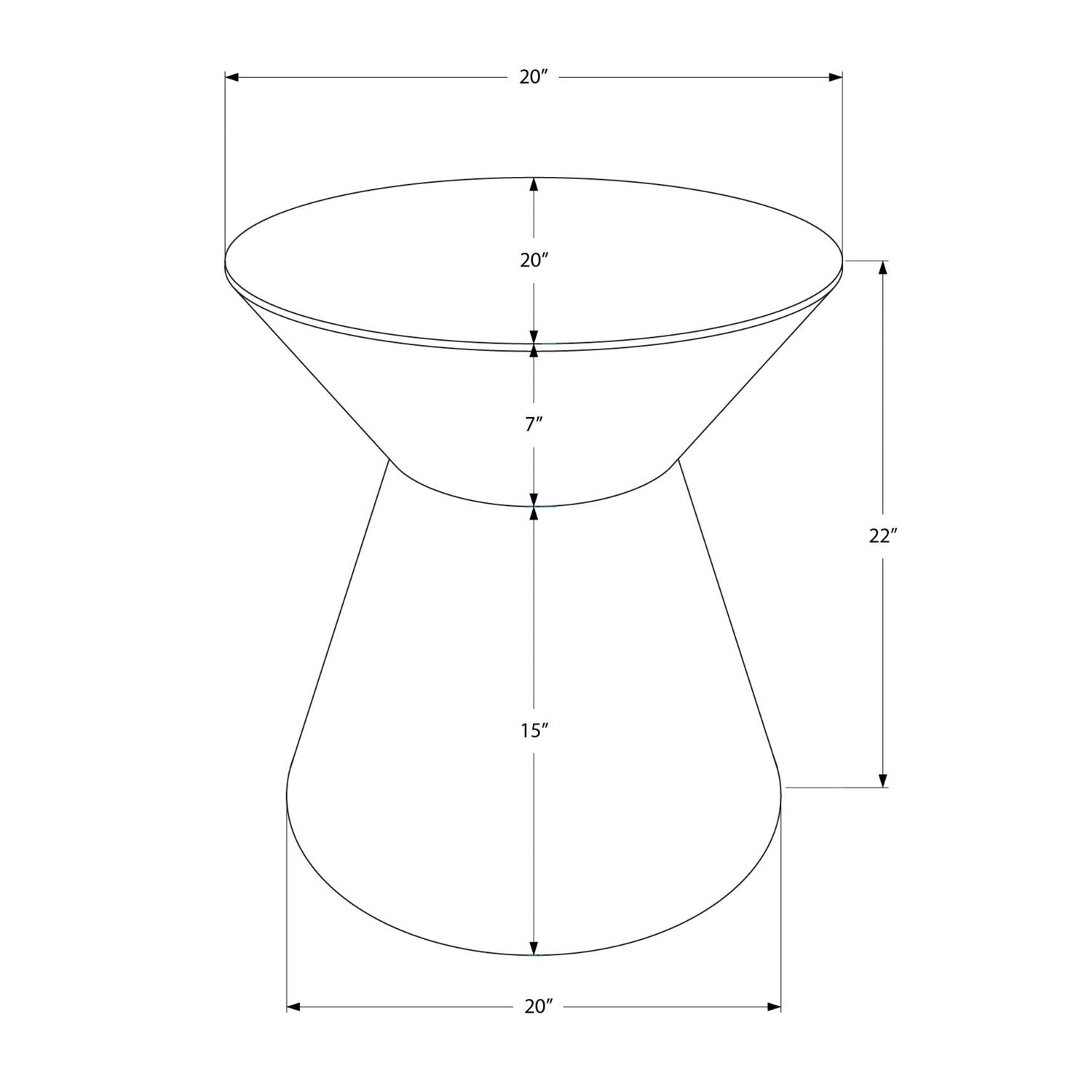 Drum Accent Side Table, Contemporary & Modern Elegant Design
