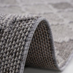 Guros - 8' X 10' Trellis Indoor / Outdoor Area Rug - White / Gray