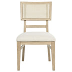 Kailani Rattan Cane Dining Side Chair Beige Oak (Set of 2)