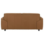 Buxton Top Grain Leather Upholstered Loveseat Orange