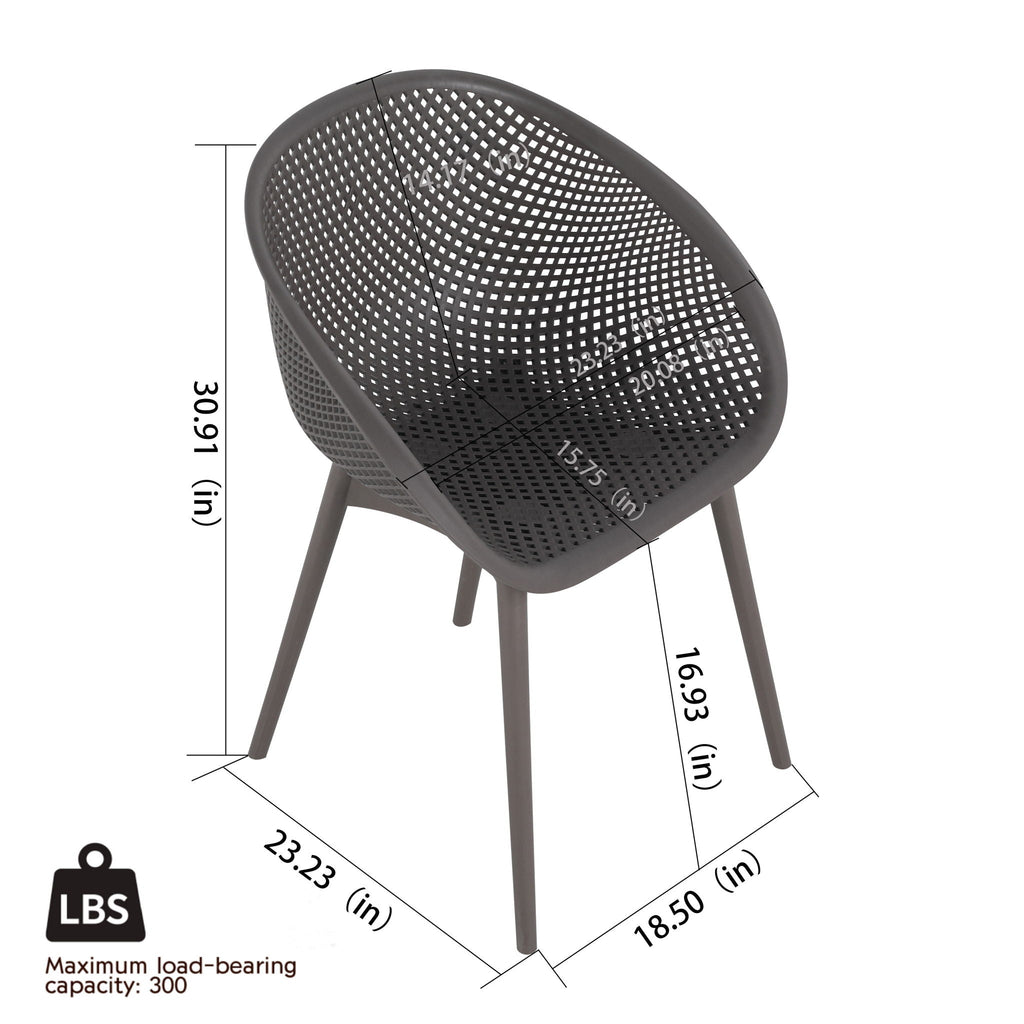 2 Pack Lounge Chair Set & Folding Square Table
