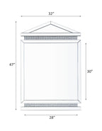 Lotus - 47" Accent Mirror - Mirrored, Faux Ice Cube Crystals