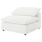 Raleigh Boucle Upholstered Armless Chair Ivory