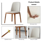 Modern Dining Chairs, Wooden Legs (Set of 2) - Gray
