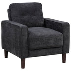 Bowen II Fabric Upholstered Track Arm Chair Steel Grey