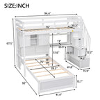Loft Bed With Built In Desk And Staircase