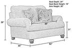 Freemont - Chair And a Half - Pewter