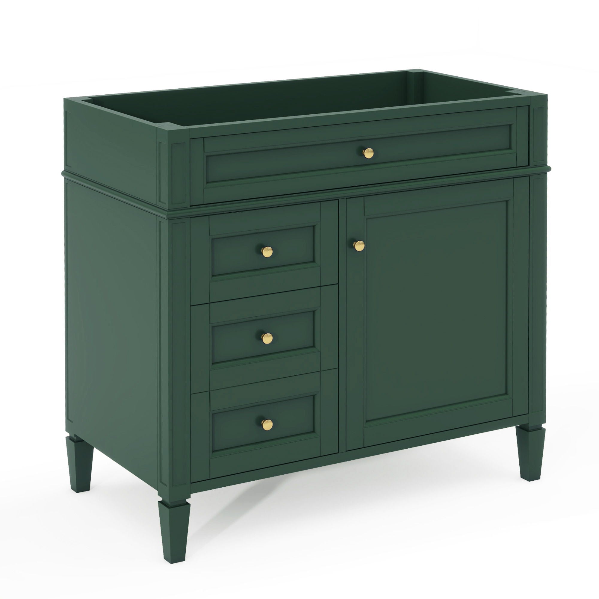 Bathroom Vanity With 2 Drawers And Tip-Out Drawer, Storage Cabinet