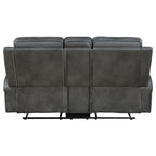 Raelynn Upholstered Track Arm Motion Loveseat Grey