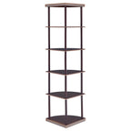 Bonwick 72-inch 5-shelf Corner Bookshelf Cappuccino