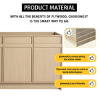 Freestanding Bathroom Vanity With Resin Sink & Soft Close Cabinet Doors