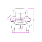Blanche - Glider Recliner With LED, Pillow Top Arms