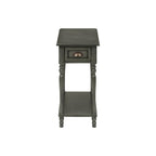 Accent Side Table, 2 Tier, Storage Drawer, Stylish Traditional Design