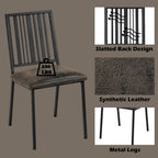 Zudora - Side Chair (Set of 2) - Synthetic Leather & Black