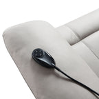 Chriki - Power Motion Recliner With Lift Heating Massage Chair - Beige