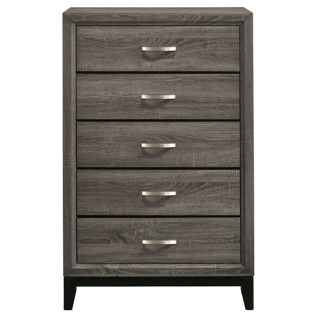 Watson 5-drawer Bedroom Chest Grey Oak