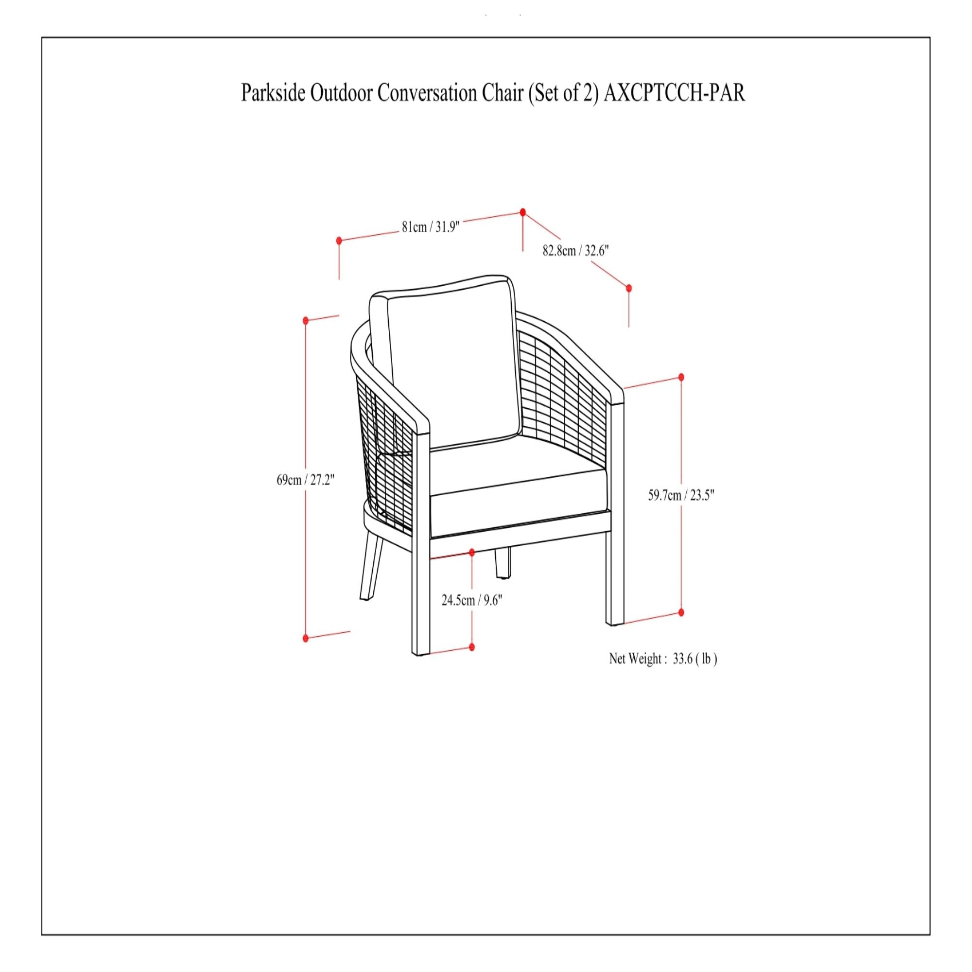 Parkside - Outdoor Conversation Chair (Set of 2) - Natural