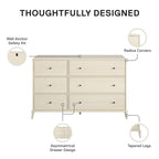 Farnsworth - 6 Drawer Dresser - Ivory
