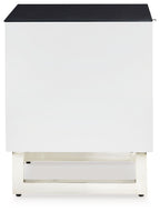 Gardoni - Rectangular End Table - White / Black