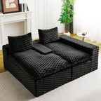 Modular Sofa, Convertible Twin Seat With Chaise Lounge