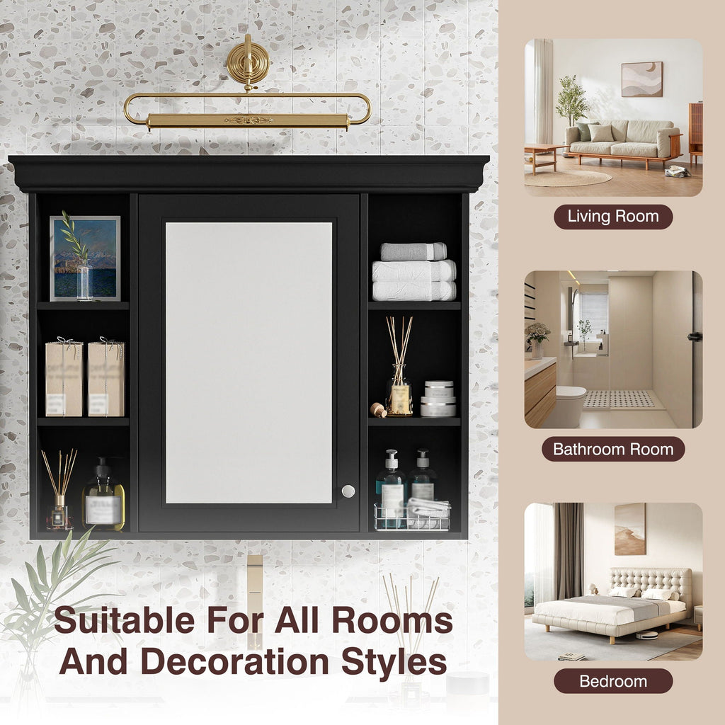 Wall Mounted Bathroom Storage Cabinet With Mirror Door
