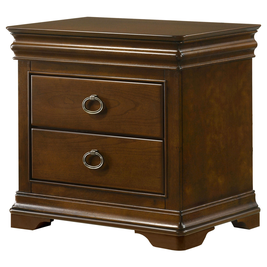 Garland 2-drawer Nightstand Bedside Table Brown Cherry