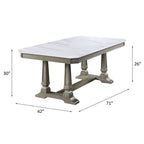 Zumala - Dining Table - Marble Top & Weathered Oak