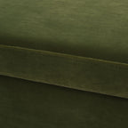 Knox - Square Storage Cocktail Ottoman - Olive Green