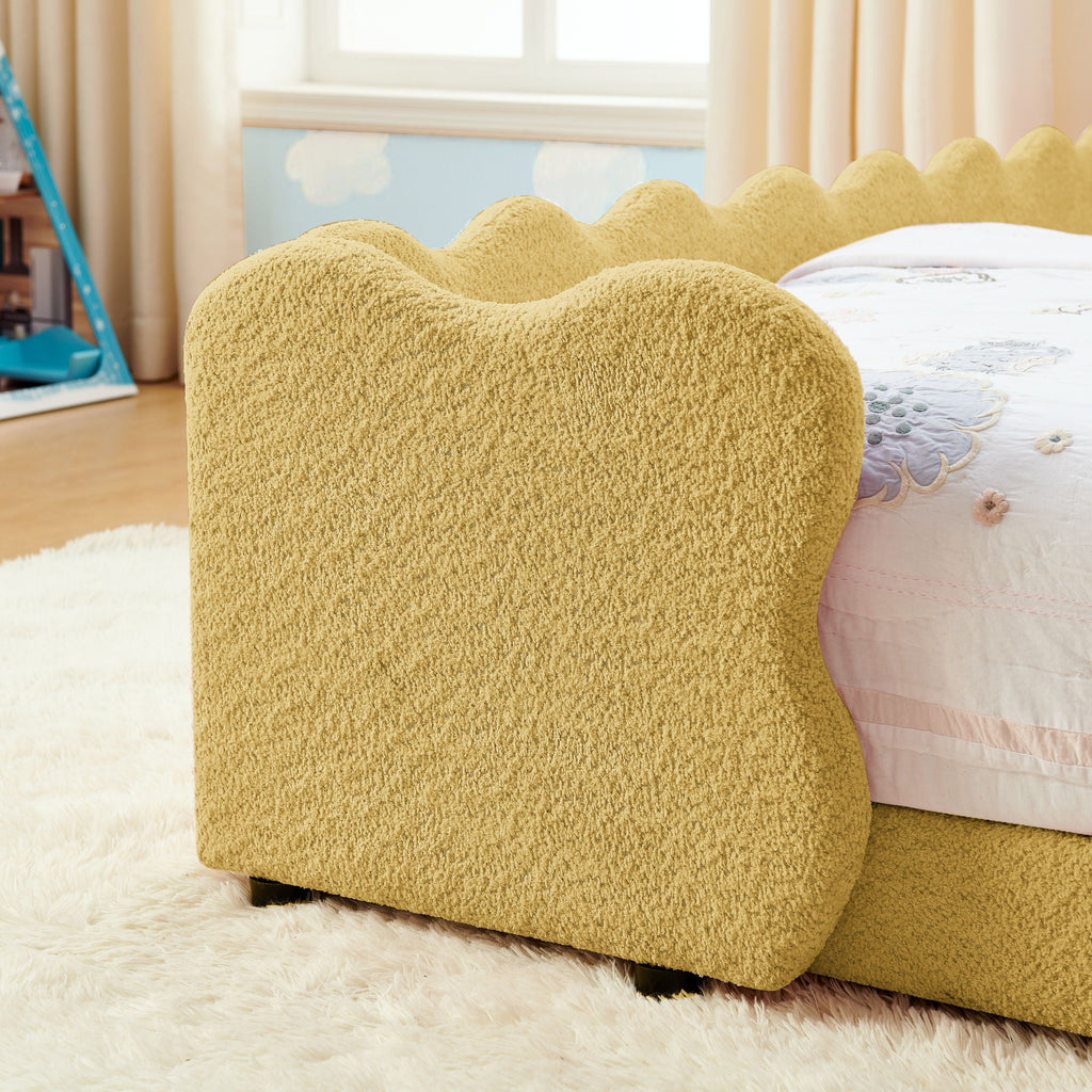 Cute Dinosaur Shaped Bed With Safety Guardrail, Toddler Frame
