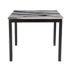 Leoncia - Bar Table And 4 Bar Stools - Espresso / White