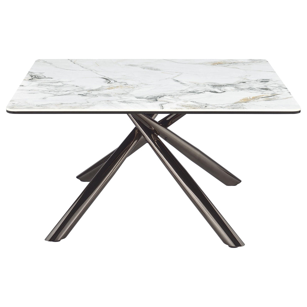 Carvell Square Sintered Stone Top Coffee Table Mirage White